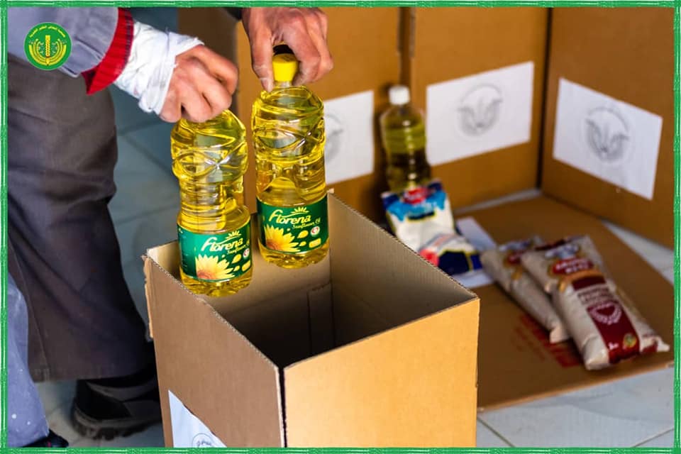 البدأ بتوزيع السلة الخاصة بالجمعية